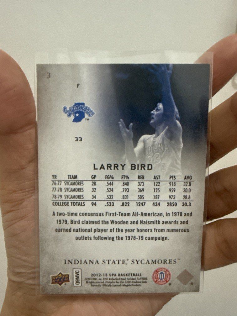 Larry Bird No. 3 Upper Deck 2012-13 SPA Basketball (Category: Vintage Collectibles) located in Quezon City. Submitted by prizexchange (Listing ID 1441543004, Image 2). Description: .