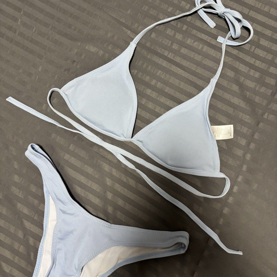Light Blue Triangle Bikini (Category: Bikinis & Swimsuits) located in Makati City. Submitted by bdgdeclutters (Listing ID 1441537622, Image 2). Description: Size: Small RFS: Decluttering.