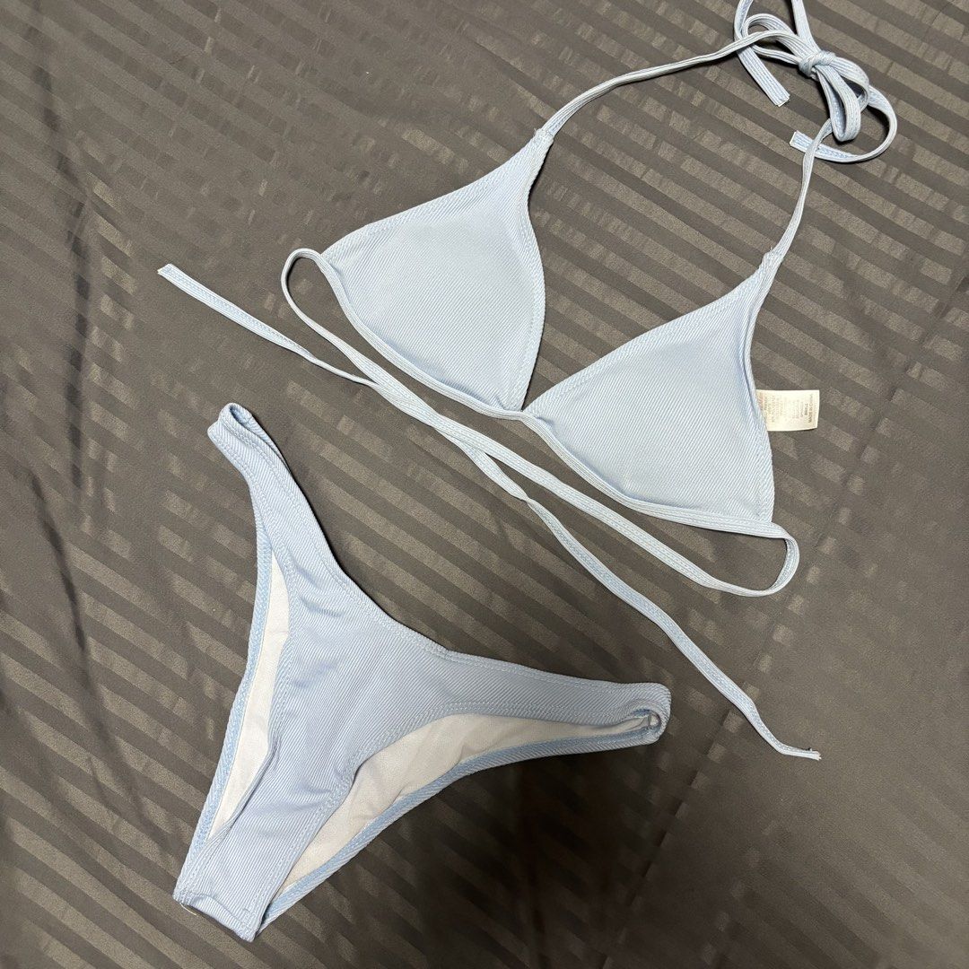 Light Blue Triangle Bikini (Category: Bikinis & Swimsuits) located in Makati City. Submitted by bdgdeclutters (Listing ID 1441537622, Image 1). Description: Size: Small RFS: Decluttering.