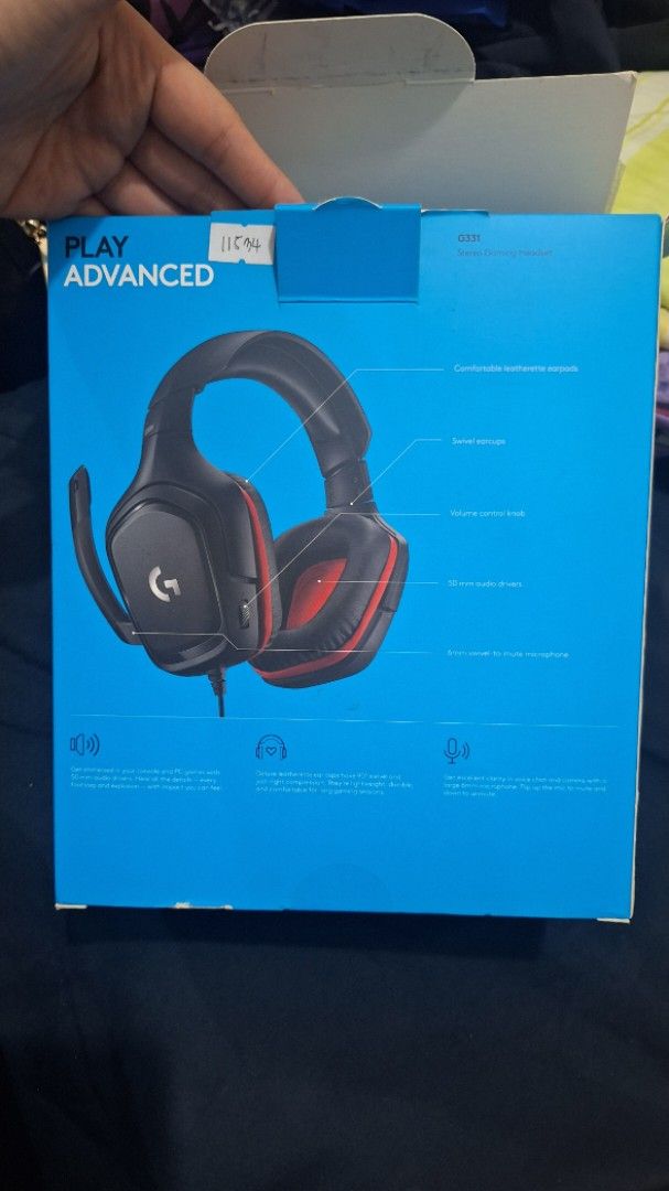 Logitech G331 Gaming Headset with Mic (Category: Headphones & Headsets) located in Quezon City. Submitted by tinylittlecorner (Listing ID 1441441740, Image 2). Description: - Logitech G331 Gaming Headset - Stylish black and red design - Convenient flip-to-mute microphone - Comfortable earcups for extended gaming - Excellent performance for PC gaming - Comes with original packaging never been used, gifted last christmas.
