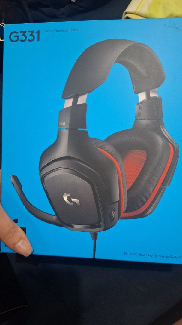 Logitech G331 Gaming Headset with Mic (Category: Headphones & Headsets) located in Quezon City. Submitted by tinylittlecorner (Listing ID 1441441740, Image 1). Description: - Logitech G331 Gaming Headset - Stylish black and red design - Convenient flip-to-mute microphone - Comfortable earcups for extended gaming - Excellent performance for PC gaming - Comes with original packaging never been used, gifted last christmas.
