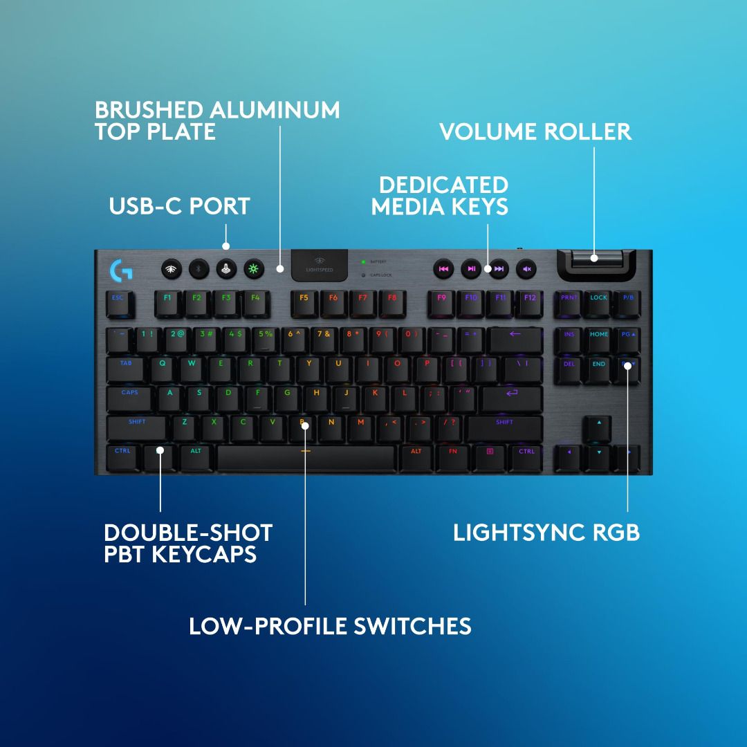 Logitech G915 X Lightspeed Wireless Gaming Keyboard TKL Tactile/Linear471047326935951364