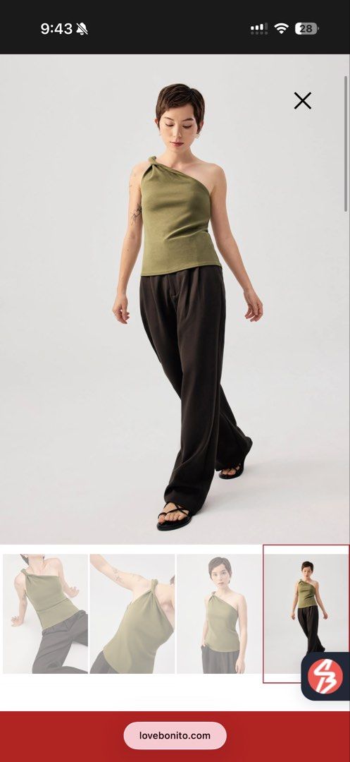 Love bonito, brand new with tag Tencel Shoulder Twist Toga Fitted Top (Category: Sleeveless) located in Singapore. Submitted by solitaryxxxx (Listing ID 1441526528, Image 3). Description: .