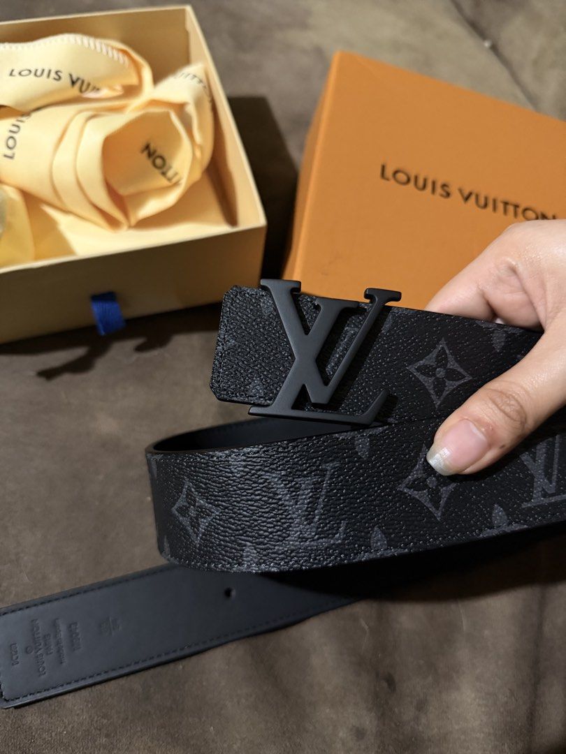 LV Initiales 40mm Matte Black Belt reversable (Category: Luxury Apparel) located in Paranaque City. Submitted by shamijapanpreloves (Listing ID 1441430851, Image 2). Description: SALE SALE SALE Saffiano leather belt (If still posted still available) -Japan bought - actual pics posted - flawless quality 10/10 - fits size 24-31 - comes with box, dust bag, hole puncher - get more than 1 item get discounts!! - for faster transactions send me a txt/ v