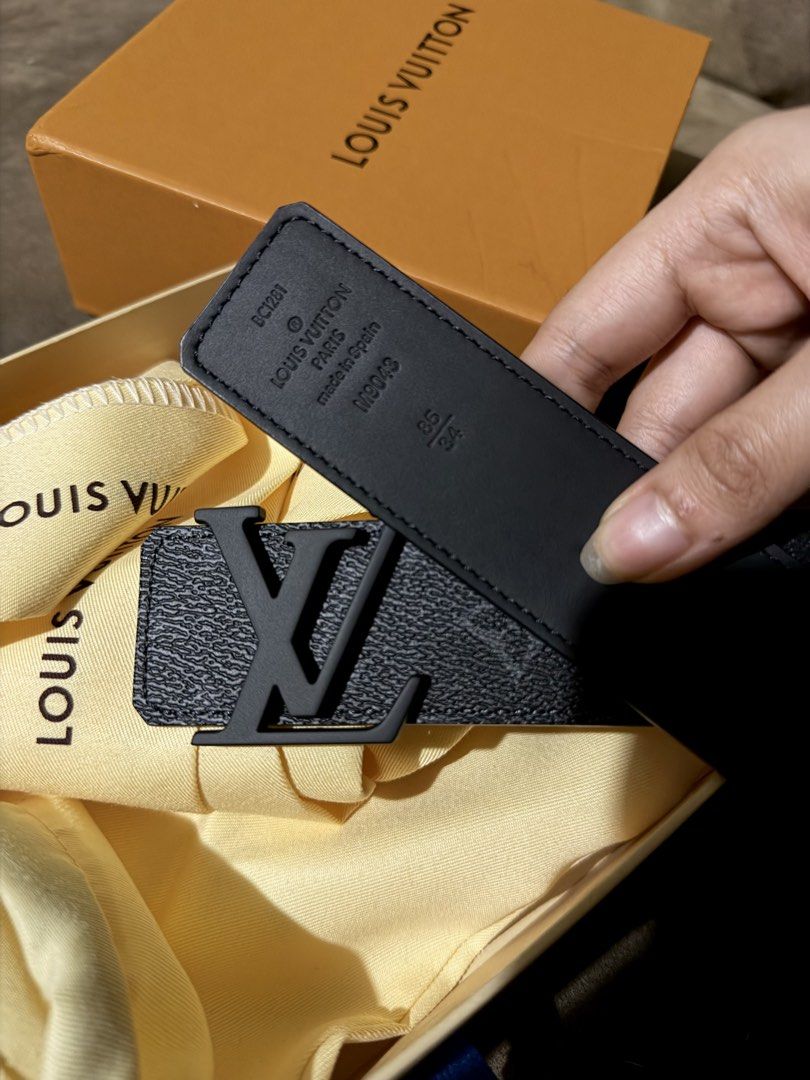 LV Initiales 40mm Matte Black Belt reversable (Category: Luxury Apparel) located in Paranaque City. Submitted by shamijapanpreloves (Listing ID 1441430851, Image 3). Description: SALE SALE SALE Saffiano leather belt (If still posted still available) -Japan bought - actual pics posted - flawless quality 10/10 - fits size 24-31 - comes with box, dust bag, hole puncher - get more than 1 item get discounts!! - for faster transactions send me a txt/ v