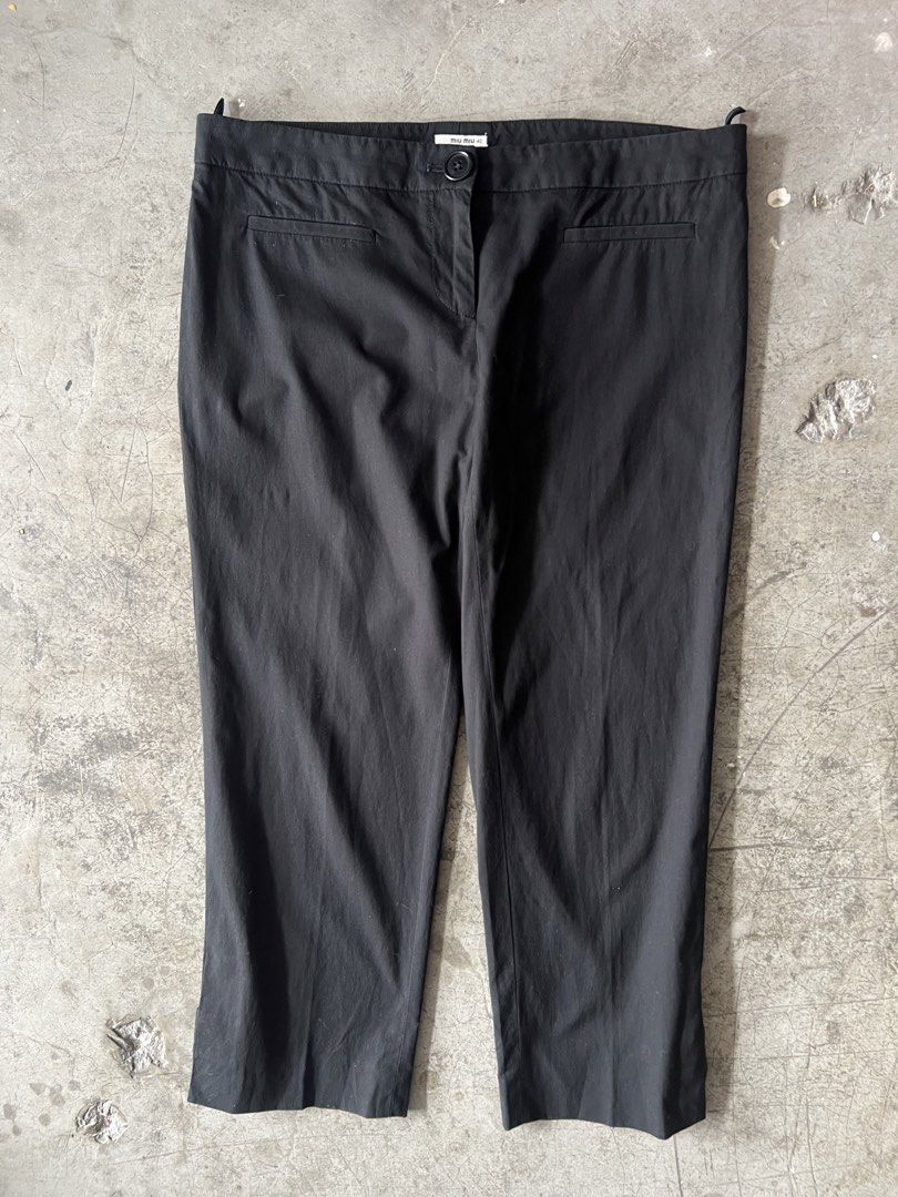 MIU MIU - S/S14 CAPRI TROUSER (Category: Other Bottoms) located in Cavite. Submitted by _Gizmo (Listing ID 1441489448, Image 1). Description: Miu Miu - S/S14 Capri Trouser Size tagged: 40 Measurement Waist: 32 Crotch: 9.5’ Inch Length: 29’ Inch Thigh: 10’ Inch Leg openin: 7’ Inch Lightly used | Very good condition Normal sign wear Made In Romania .