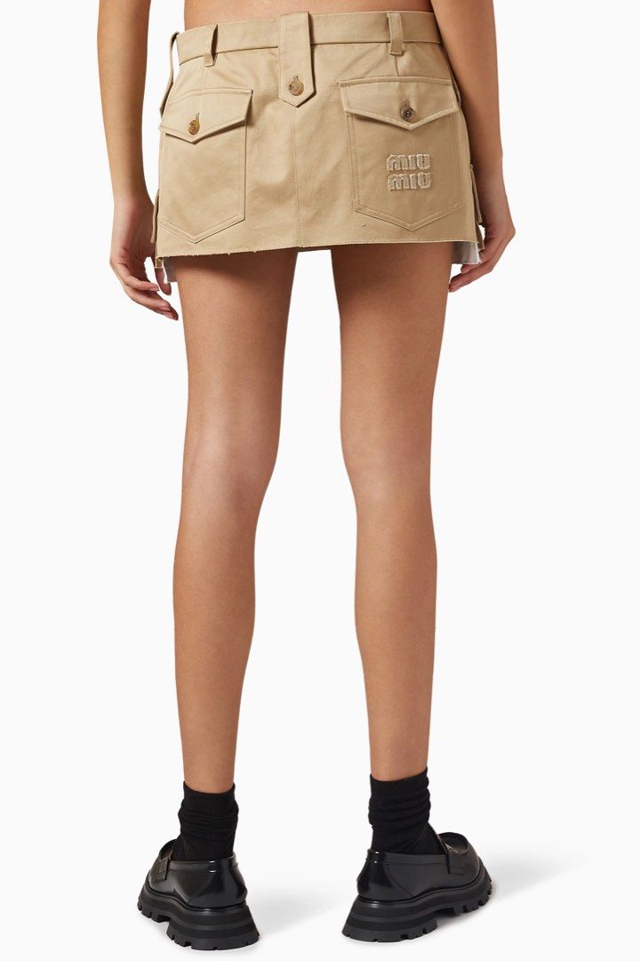 Miu Miu Chino Miniskirt (Category: Luxury Apparel) located in Manila. Submitted by saintjohnn (Listing ID 1441427926, Image 1). Description: Miu Miu Chino Miniskirt Tag Size: 38 Waist: 32" Lenght: 11" Excellent Condition No Issue ₱5,000.