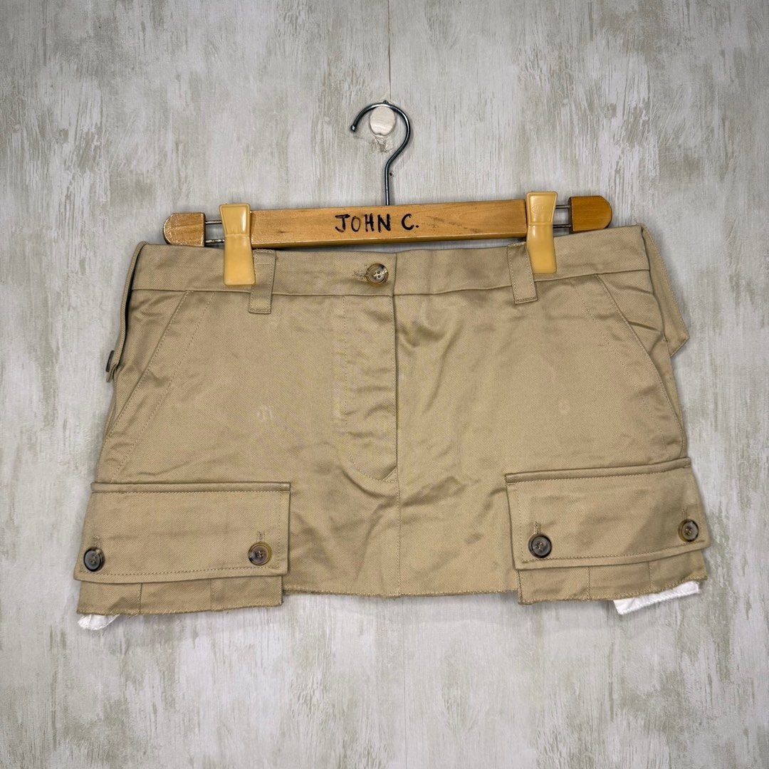 Miu Miu Chino Miniskirt (Category: Luxury Apparel) located in Manila. Submitted by saintjohnn (Listing ID 1441427926, Image 2). Description: Miu Miu Chino Miniskirt Tag Size: 38 Waist: 32" Lenght: 11" Excellent Condition No Issue ₱5,000.