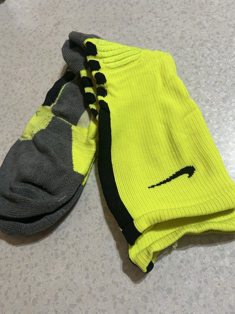 Nike Elite Crew Socks - Volt/Grey (Category: Socks) located in Manila. Submitted by dancco (Listing ID 1441508193, Image 2). Description: - Bright volt yellow Nike Elite crew socks - Grey accents - Classic Nike swoosh and Elite detailing - Ideal for sports or everyday wear - Comfortable and durable - Basketball socks XL size, fits US 11 above Used few times only.