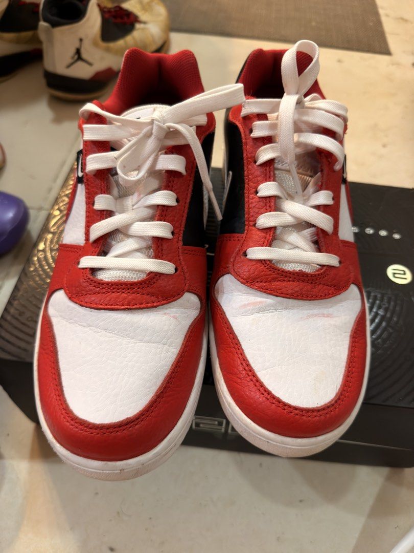 Nike E-Series 1.0 Red White Black Sneakers (Category: Sneakers) located in Taguig. Submitted by jbadz19 (Listing ID 1441389554, Image 1). Description: - Nike E-Series 1.0 sneakers - Color: Red, White, and Black - Classic low-top design - White laces and soles - Features a small Nike swoosh on the side - Nike branding on the heel - Ideal for casual wear and everyday use - generic Nike orange box, i misplaced the original box Rfs: decluttering.