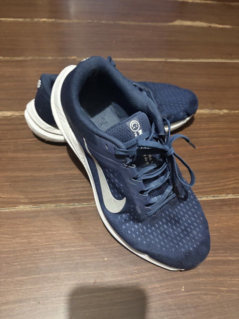 Nike Winflo 10 Running Shoes Navy Blue (Category: Sneakers) located in Makati City. Submitted by sagexoxo (Listing ID 1441483620, Image 3). Description: - Navy blue Nike running shoes - Size 10 (US) - Lightweight and breathable mesh upper - Used less than 8x - Good as new - Lightweight good for running - Bought in Vietnam - You can scan the QR on shoe tag - Bought for 5,4k plus in php.