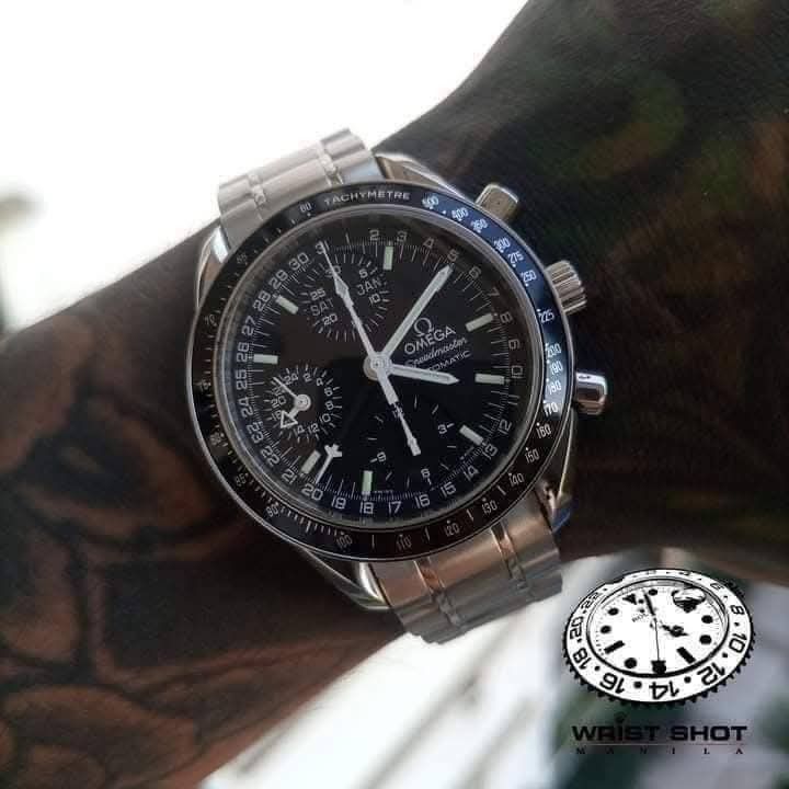 Omega Speedmaster MK40 Day Date (Category: Everything Else Others) located in Quezon City. Submitted by wristshotmanila (Listing ID 1441444730, Image 1). Description: Omega Speedmaster MK40 Day Date 148,500 pesos Collectors piece Reference: 3520.50.00 Rating: 9/10 Crystal: sapphire MK 40 Cosmos Movement: automatic collectors piece Watch with Omega service center authentication No box No card Case: 39mm reduced Year: 2003 (approximation) Bracelet: