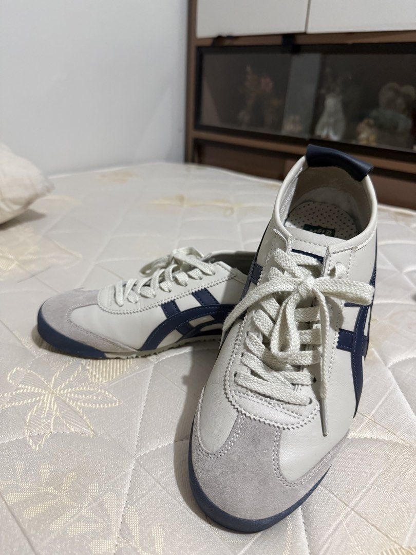 Onitsuka Tiger Mexico 66 (Birch / Peacoat (Category: Sneakers) located in Manila. Submitted by jloo_ (Listing ID 1441434296, Image 1). Description: Barely worn. Gift from abroad. RFS: Wrong size. No box, no receipt. Meet-up or shipping available. Message for details or phot.