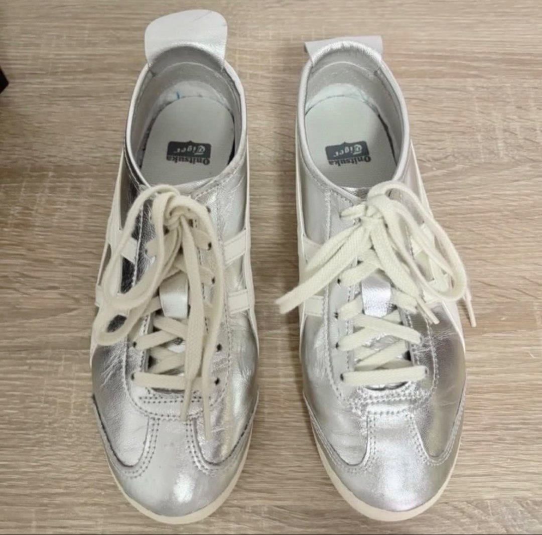 Onitsuka Tiger Mexico 66 Sneakers (Category: Sneakers) located in Singapore. Submitted by jenkegan (Listing ID 1441475294, Image 3). Description: Cool silver metallic color Size EU39.5 / US8 A few scratches in front Lightly used Washed & sanitised Comes with original box .