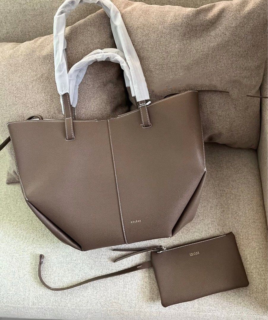 Polène Cyme Tote Bag (Category: Luxury Bags & Wallets) located in Bulacan. Submitted by declutterwithmarga (Listing ID 1441397955, Image 2). Description: - Calf Leather - Comes with pouch - Available in Chestnut, Taupe, Black, Cognac - MPO.