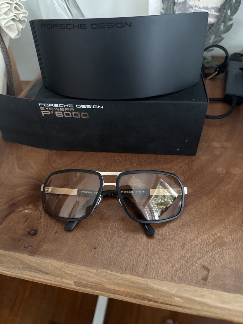 Porsche Design P'8532 Sunglasses with Case (Category: Sunglasses & Eyewear) located in Singapore. Submitted by flycat (Listing ID 1441487813, Image 1). Description: - Authentic Porsche Design P'8532 Sunglasses - Frame: Gold and Black - Lenses: Brown - Includes Original Hard Case - Ideal for Sunny Weather - Stylish Accessory Negotiable for fast deal .