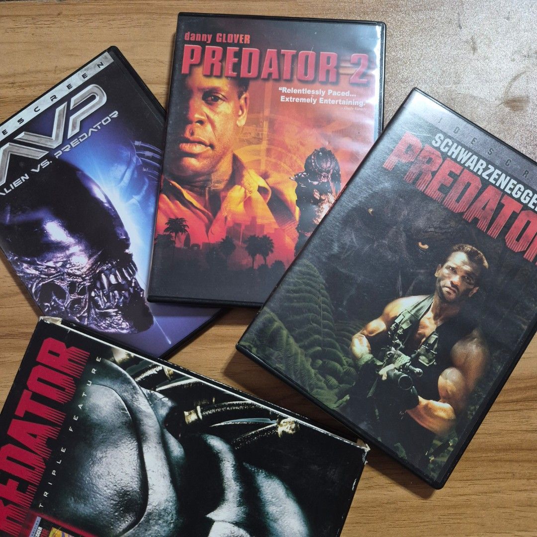 Predator Triple Feature DVD Box Set (Category: CDs & DVDs) located in Kabankalan. Submitted by Videoshop.ph (Listing ID 1441526242, Image 3). Description: Get the complete Predator experience with this triple feature box set. Includes Predator, Predator 2, and Alien vs. Predator. All widescreen format. Great for fans of the franchise..