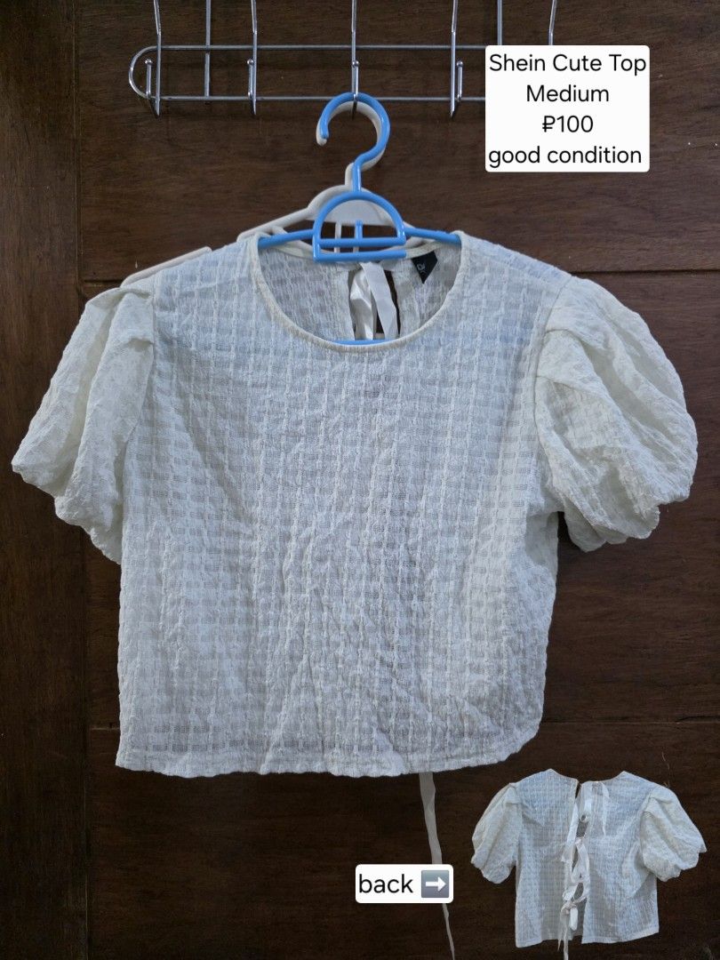 Preloved Blouse (Category: Blouses) located in Manila. Submitted by pre.loved.declutterx (Listing ID 1441581874, Image 1). Description: Please check individual picture for information. Pre loved blouses for ₽50 - ₽200. Message me for more pictures and other items 🌼 SF shouldered by buyer Location: Las Piñas .