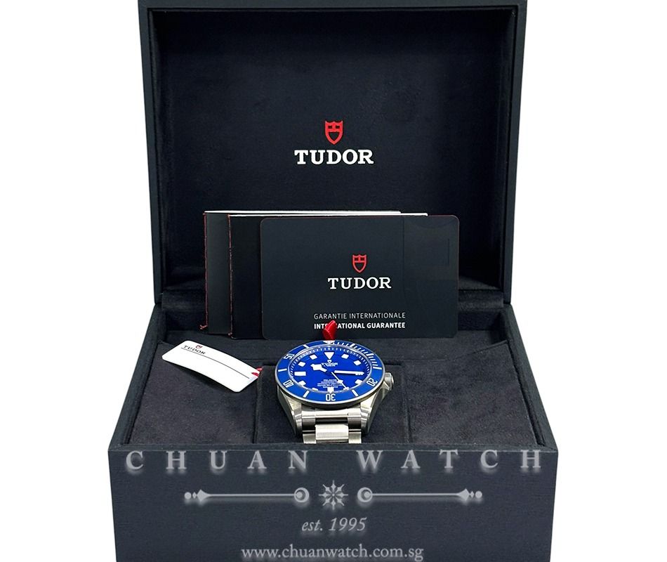 Pre-Owned Tudor Pelagos Titanium Blue 42mm 25600TB (Category: Watches) located in Singapore. Submitted by chuanwatch (Listing ID 1441471802, Image 2). Description: Tudor Pelagos Titanium Blue 42mm 25600TB REF : 25600TB-0001 *AVAILABLE Asking Price of SGD$4,350 (Negotiable, 2% Off via Cash / Bank Wire / PayNow) Condition : Pre-Owned in Near-MINT Condition Alpha-Numerical Series (Circa 2023) Complete Box, Guarantee Card, Manual Booklets and Hang Ta