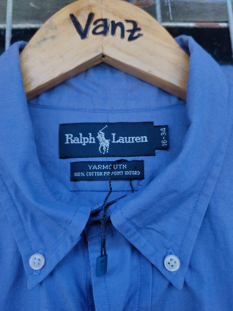 Ralph Lauren Blue Oxford Button Down Shirt (Category: Tshirts & Polo Shirts ) located in Davao. Submitted by thrift2you (Listing ID 1441524474, Image 2). Description: Polo Ralph Lauren Blue-Purple Oxford Long Sleeve Button Down Dimes : 26 x 32 (33½ Back Length) Excellent Condition Color Rate : 9.8/10 Ready to Wear Issue : Very Light Bleach stain sa likod , SEE LAST PHOTO PM ME 📩 📍Davao City.