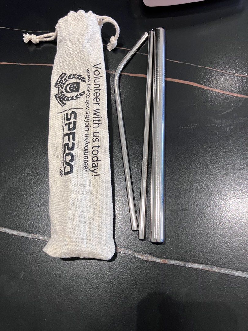 Reusable Stainless Steel Straw Set with Pouch470862654363422720