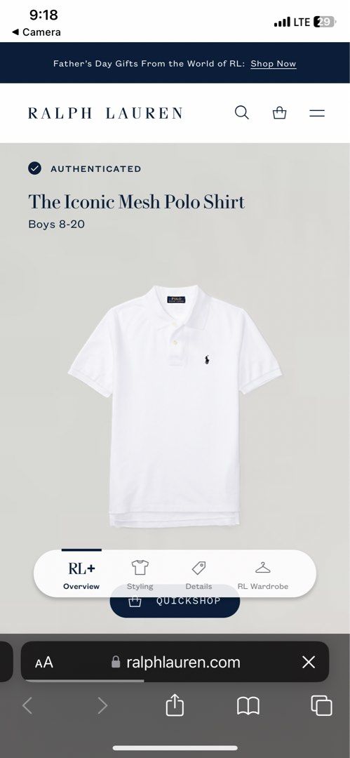 RL Iconic Mesh Polo Shirt (Category: Tshirts & Polo Shirts ) located in Muntinlupa City. Submitted by afterclass_ph (Listing ID 1441421176, Image 1). Description: needs wash po.