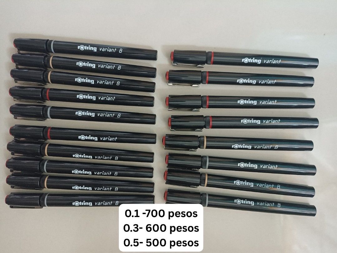 Rotring Variant Technical Pens (PER PIECE) (Category: Stationery & School Supplies) located in Makati City. Submitted by nical. (Listing ID 1441387291, Image 1). Description: ⭕UNUSED TECHNICAL PENS⭕ From W. Germany PRICES 0.1 ➡️ 700 pesos 0.3➡️ 600 pesos 0.5➡️ 500 pesos.