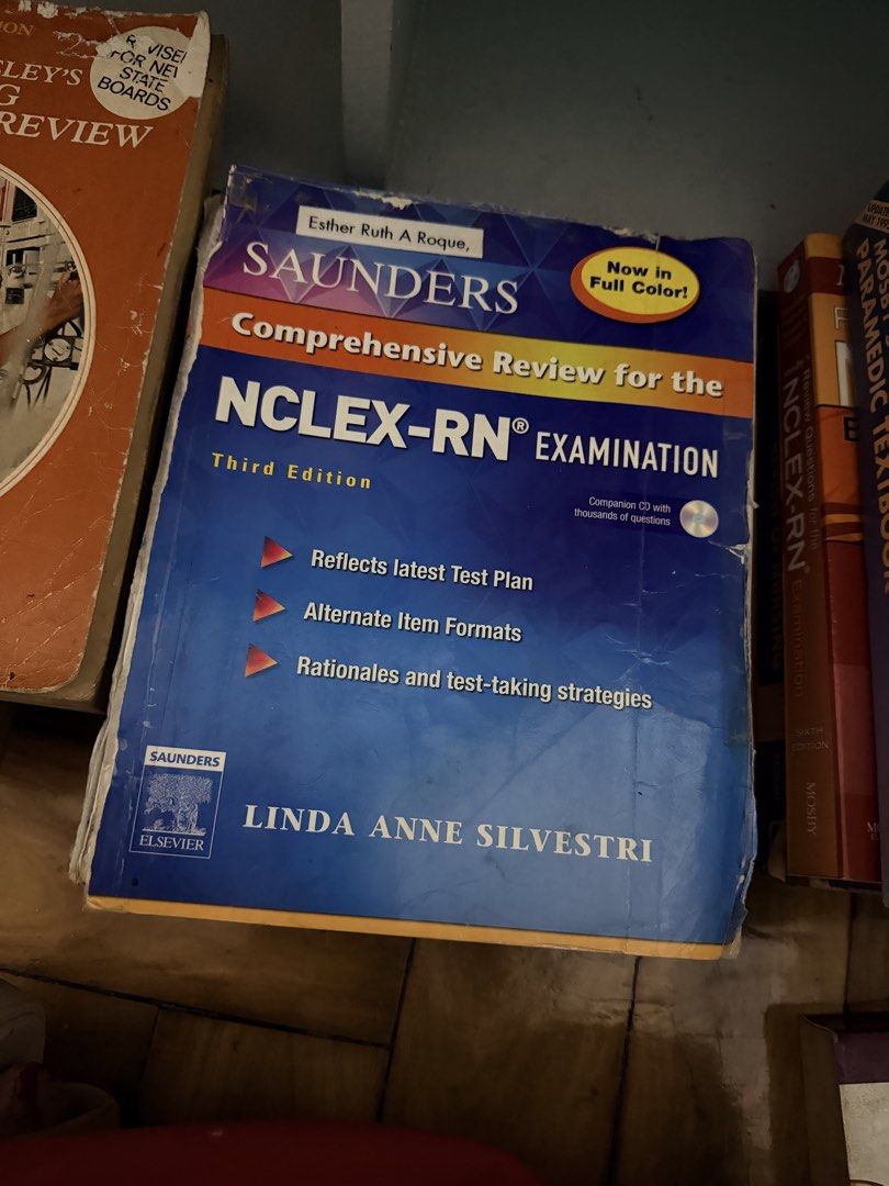 Saunders Comprehensive Review for the NCLEX-RN Examination Third Edition (Category: Textbooks) located in Baguio. Submitted by yse888 (Listing ID 1441541543, Image 1). Description: - NCLEX-RN Review Book, Third Edition - Covers the latest NCLEX-RN test plan - Includes alternate item formats - Provides detailed rationales and test-taking strategies - Comes with a companion CD featuring thousands of practice questions - Now in full color!.