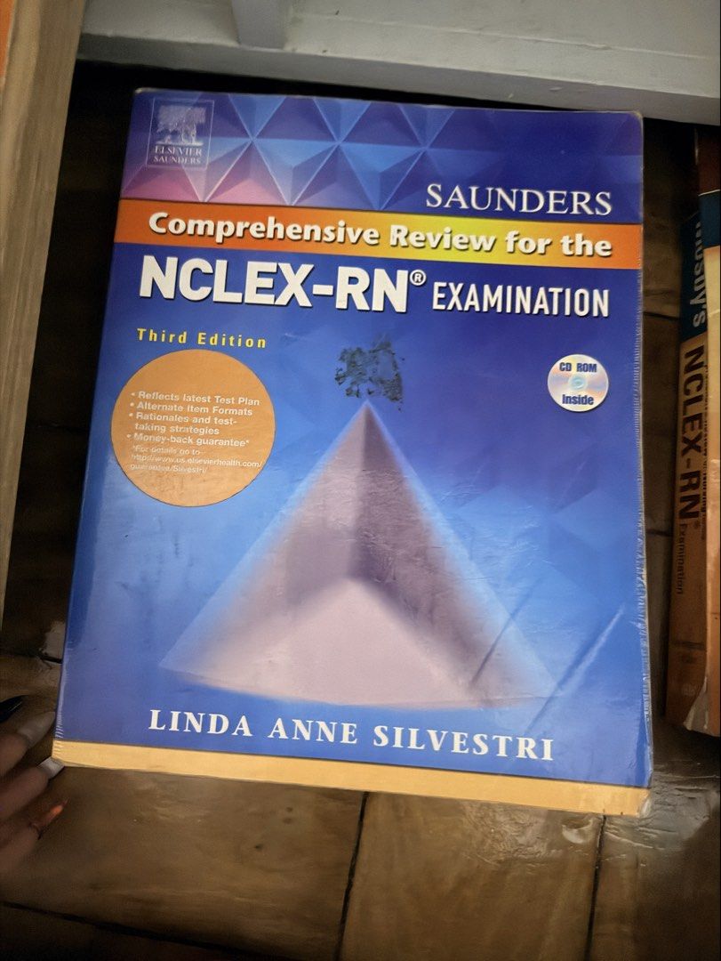 Saunders Comprehensive Review for NCLEX-RN Examination 3rd Edition (Category: Textbooks) located in Baguio. Submitted by yse888 (Listing ID 1441542157, Image 1). Description: - NCLEX-RN Review Book, Third Edition by Linda Anne Silvestri - Covers latest NCLEX test plan - Features alternate item formats - Provides detailed rationales - Includes effective test-taking strategies - Ideal study material for aspiring nurses.