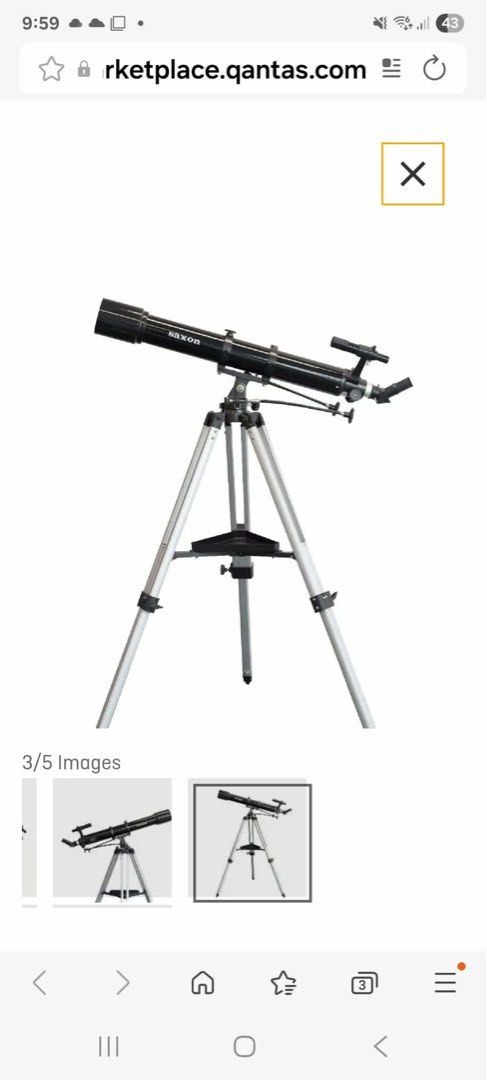 Saxon Telescope with Tripod and Manual (Category: Tripods & Monopods) located in Muntinlupa City. Submitted by nmphk (Listing ID 1441462160, Image 1). Description: - Saxon telescope - Includes tripod - Comes with instruction manuals .