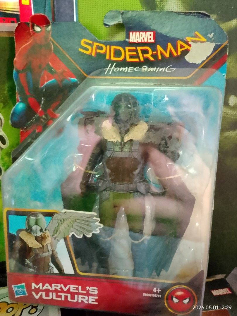 Sealed Spiderman Marvel's Vulture figure only (Category: Figurines & Statues) located in Angeles City. Submitted by myldyllc.declutters (Listing ID 1441434816, Image 1). Description: wysiwyg ✓ negotiable 👍 ✓ look at my listing for the other figures ✓ with sticker residue on the clear plastic and nababakbak ung box sa bandang taas bought internationally/other country - old collection of a family member rfs: decluttering mop: gcash mod: jnt lbc do