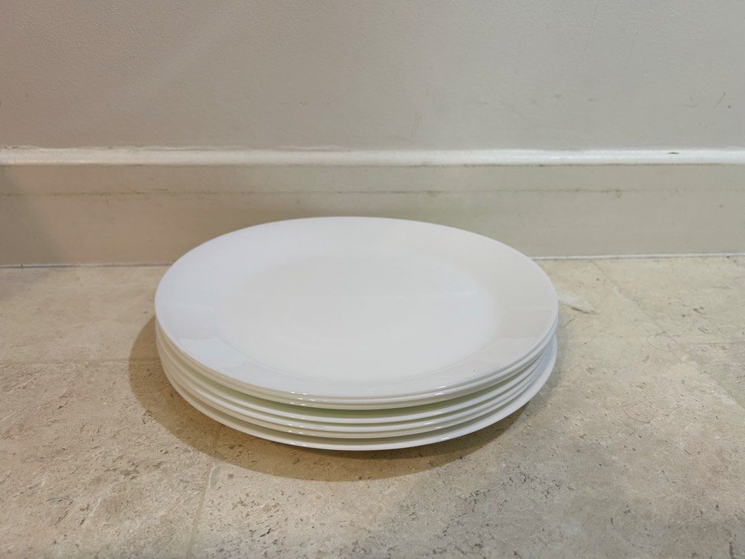 Set of 5 White Ikea Dinner Plates470856134779228160