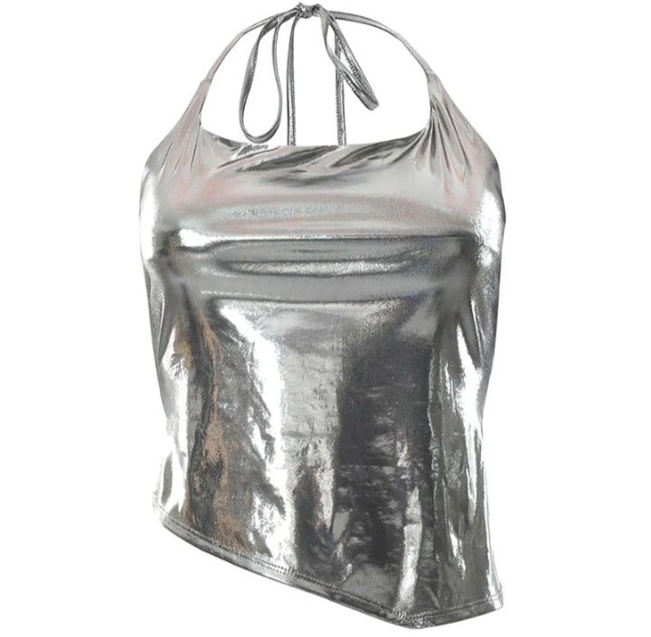 Silver Glossy Sexy Halter Y2K Top (Category: Sleeveless) located in Quezon City. Submitted by cherryism (Listing ID 1441564990, Image 3). Description: 𝑀𝑢𝑠𝑡 𝑟𝑒𝑎𝑑 . ..𓂃 ࣪ ִֶָ🪽་༘࿐ ⡤⠒⢤⡀⠀⠀⠀⠀⠀⠀⠀⠀⠀⠀⠀⠀⠀⠀⢀⡤⠒⢤ ⢣⡀⠀⠉⠲⢤⣀⡀⠀⠀⠀⠀⠀⠀⢀⣀⡤⠖⠉⠀⢀⡜ ⢸⡉⠒⠄⠀⠀⠀⢉⡙⢢⠀⠀⡔⢋⡉⠀⠀⠀⠠⠒⢉⡇ ⠀⠉⢖⠒⠀⠀⠀⣇⠀⣸⠀⠀⣇⠀⣸⠀⠀⠀⠒⡲⠉⠀ ⠀⠀⠀⠉⠙⠫⠤⠚⠉⠀⠀⠀⠀⠉⠓⠤⠝⠋⠉ • 𝑃𝑙𝑒𝑎𝑠𝑒 𝑟𝑒𝑎𝑑 𝑡ℎ𝑒 𝑑𝑒𝑡𝑎𝑖𝑙𝑠 𝑐𝑎𝑟𝑒𝑓𝑢𝑙𝑙𝑦 𝑏𝑒𝑓𝑜𝑟𝑒 𝑖𝑛𝑞𝑢𝑖𝑟𝑖𝑛𝑔 • 𝑅𝑒𝑝𝑙𝑖𝑒𝑠 𝑤𝑖𝑙𝑙 𝑏𝑒 𝑝𝑟𝑖𝑜𝑟𝑖𝑡𝑖𝑧𝑒𝑑 �