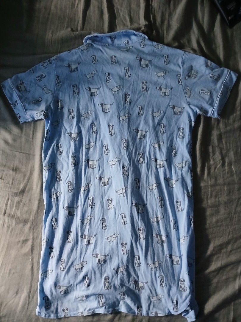 Sleepwear for women (Category: Undergarments & Loungewear) located in Quezon City. Submitted by dealmaker8 (Listing ID 1441410616, Image 2). Description: sleepwear dress brand SM woman small on tag design detail dogs color cloudy blue width 21 length 31.
