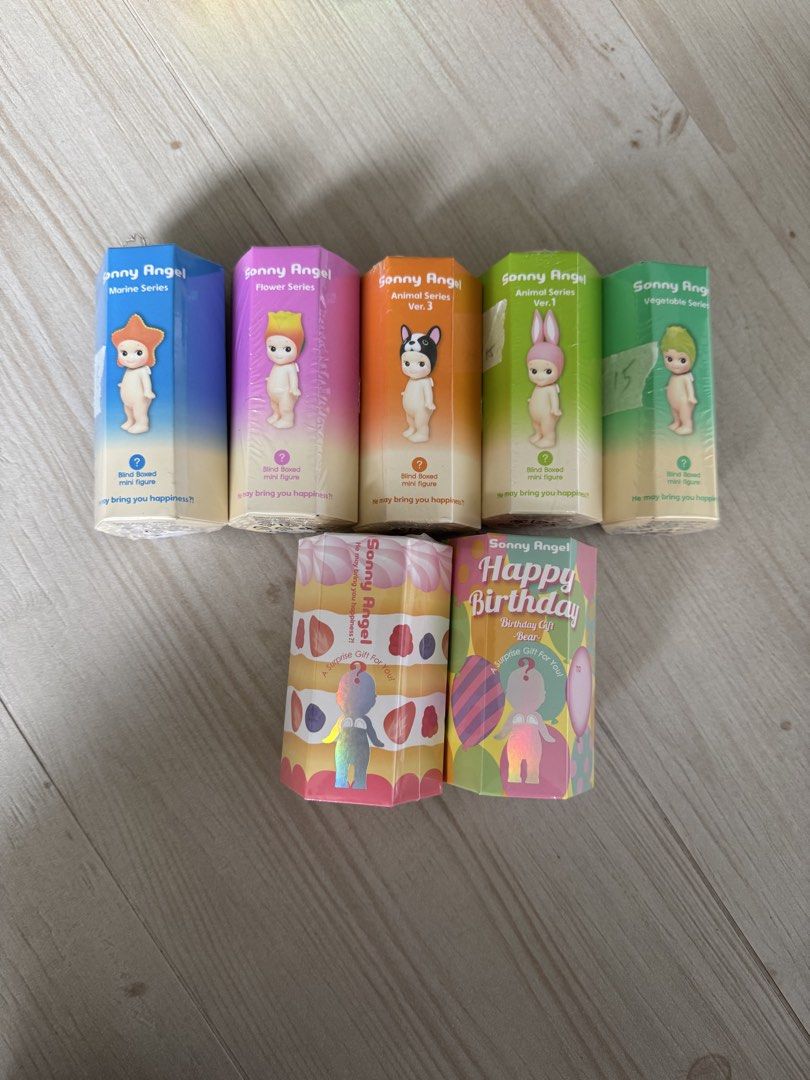 Sonny Angel Blind Box Figures & My Bestie Cases (Category: Designer & Blind Box Toys) located in Singapore. Submitted by giftnbundle (Listing ID 1441456992, Image 1). Description: $15each except the surprise ones, $17each Cases are $9each Self collect @ 550230 or tracked mail +$3.