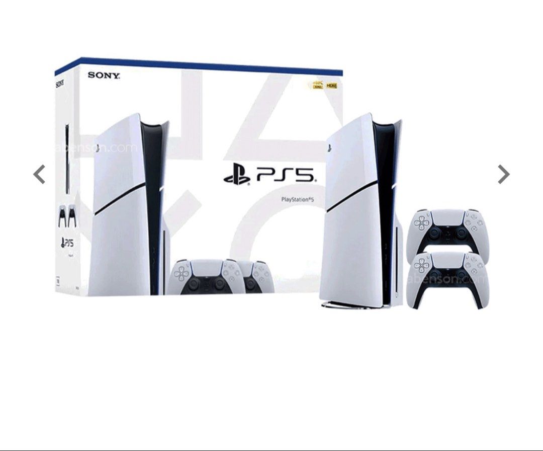 Sony PlayStation 5 Slim Console Two DualSense Wireless Controller Bundle (Category: PlayStation) located in Quezon City. Submitted by rachellim20244 (Listing ID 1441580480, Image 1). Description: once lang nagamit.