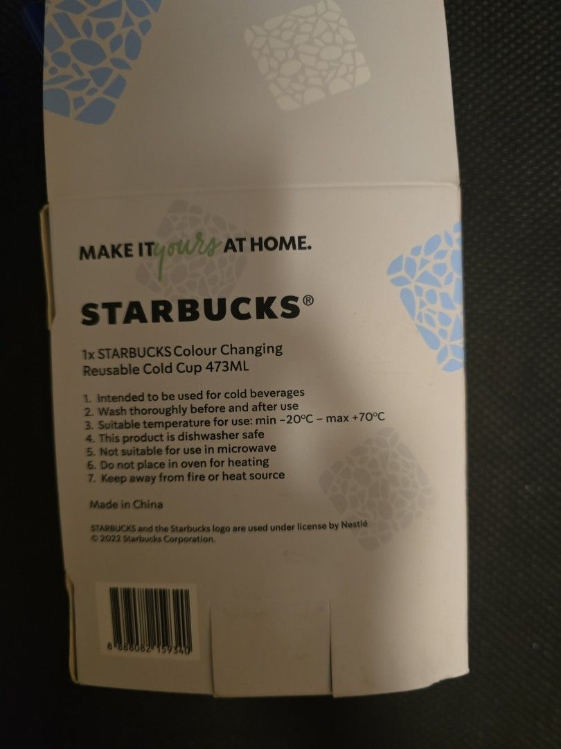 Starbucks Colour Changing Reusable Cold Cup 473ML471458200137902081