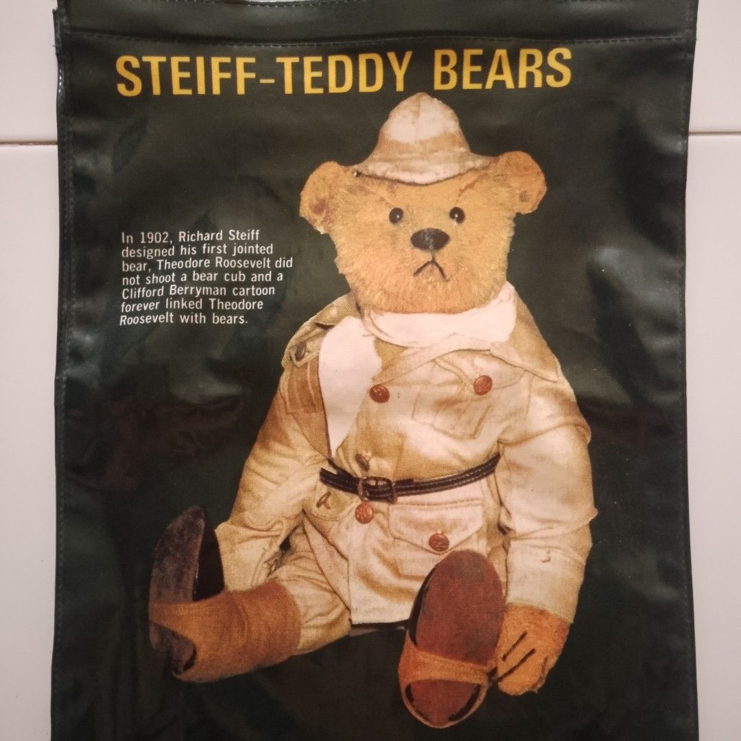 Steiff Teddy Bear "synthetic laminated" Tote Bag (Category: Tote Bags) located in Calumpit. Submitted by BCHThriftShop (Listing ID 1441508882, Image 2). Description: Note: Pls! Refer to the dimensions for proper fit🔥 📌Dimes : L=15 in. W=11 in. 📌Issue : N/A 📌Color rate : 9.2/10 📌Condition: Excellent 📍Due to the brightness, the photo may differ from the actual one💡 🙏Pls! message us if you need further informationℹ️ 🙏Please! keep in mind th