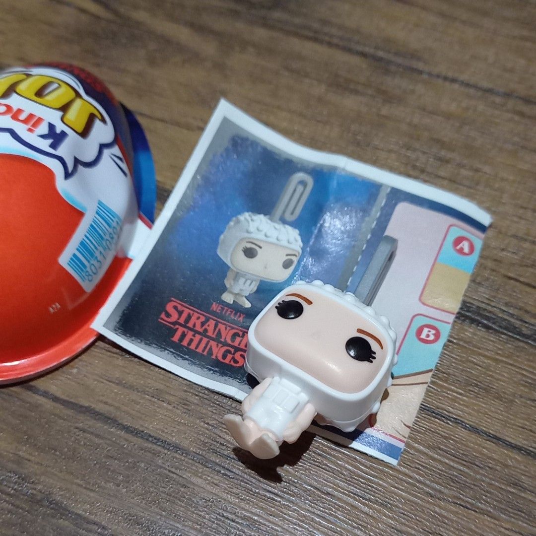 Stranger Things kinder joy Eleven (Category: Figurines & Statues) located in Santa Rosa. Submitted by chaneloberli.n (Listing ID 1441546930, Image 1). Description: - Comes with the original Kinder Joy egg wrapper and leaflet. - no chocolate last price posted 🌎 santa rosa city laguna 🤑 gotyme qr, maribank qr, bank transfer (landbank) 💌 j&t, lbc (no rush) I'm not liable for any damages that will occur within shipping. No returns or refund..