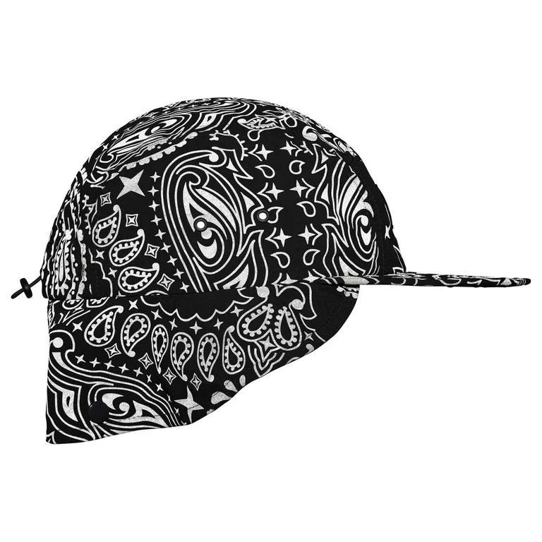 Supreme Reflective Bandana Sunshield Camp Cap (Black) (Category: Caps & Hats) located in Santa Rosa. Submitted by luijohnny (Listing ID 1441544236, Image 2). Description: Bought from the Supreme store in Seoul. Can provide receipt for verification. Item is from Supreme SS26 - May 28 Drop.