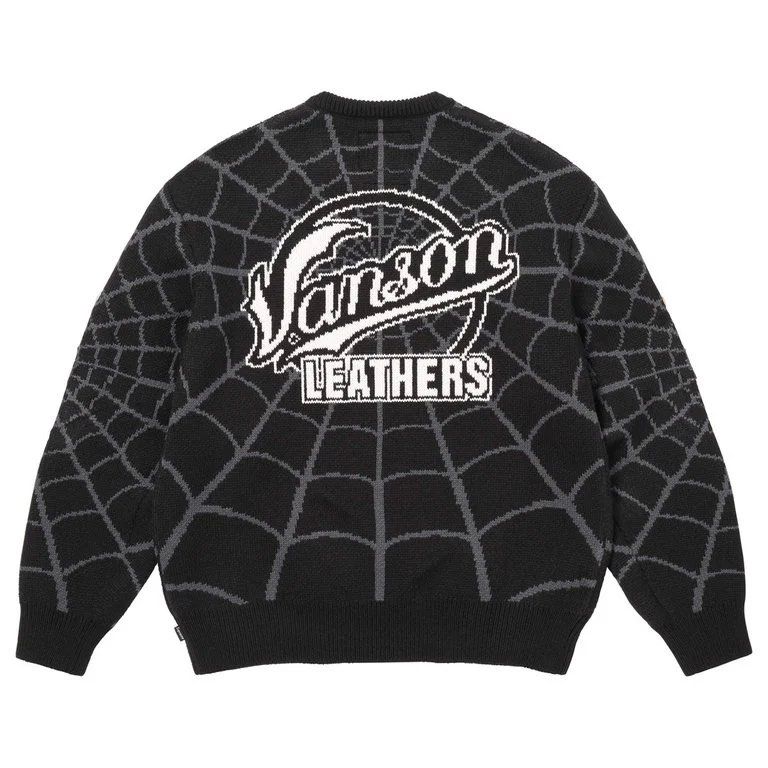 Supreme Vanson Leathers Spider-Man Sweater Black (Category: Tshirts & Polo Shirts ) located in Santa Rosa. Submitted by luijohnny (Listing ID 1441545179, Image 2). Description: Medium size. Bought from the Supreme store in Seoul. Can provide receipt for verification. Item is from Supreme SS26 - May 28 Drop.