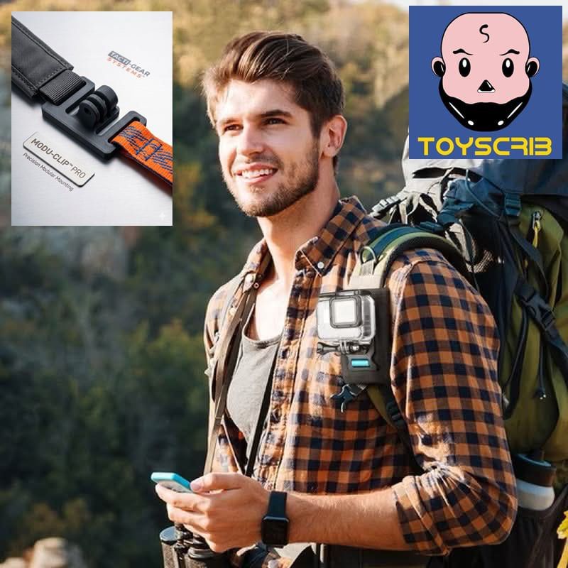 Tacti-Gear Systems Modu-Clip Pro Backpack Camera Mount (Category: Camera Bags & Carriers) located in Manila. Submitted by atoyzky (Listing ID 1441508838, Image 1). Description: - Modu-Clip Pro by Tacti-Gear Systems - Securely clips action cameras to backpack straps - 3D-printed for precision and durability - Universal fit for most backpack straps - Perfect for capturing Point-of-View (POV) footage on the go.