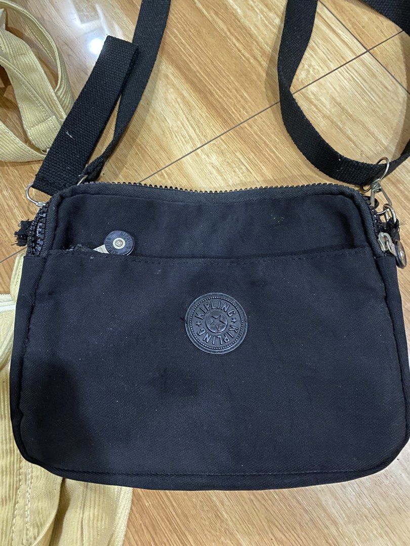 TAKE ALL 250 - Sling Bags (1 Kipling) (Category: Clutches) located in San Jose. Submitted by angel.on.earth (Listing ID 1441579497, Image 3). Description: Left to right: Chain sling bag (need wash) Dumpling bag (no zipper) Corduroy bag (NO ISSUES) Kipling (not OG, NO ISSUES).