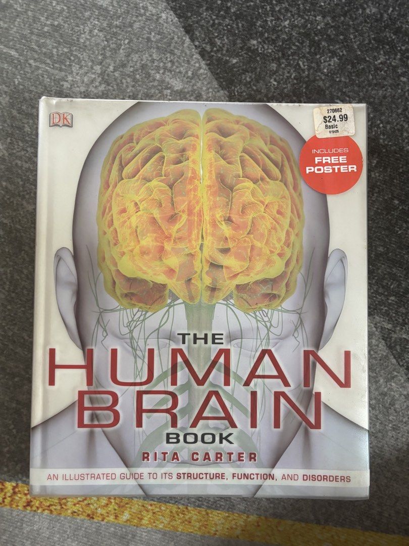 The Human Brain Book by Rita Carter DK (Category: Textbooks) located in Manila. Submitted by jcadnolav (Listing ID 1441421426, Image 1). Description: - Illustrated guide to the brain's structure, function, and disorders. - Explores anatomy and how it works with hundreds of incredible images. - Discover cutting-edge research and ideas about the brain. - Includes a unique DVD-ROM with brain scans. - Essential manual for students, healthcare profess