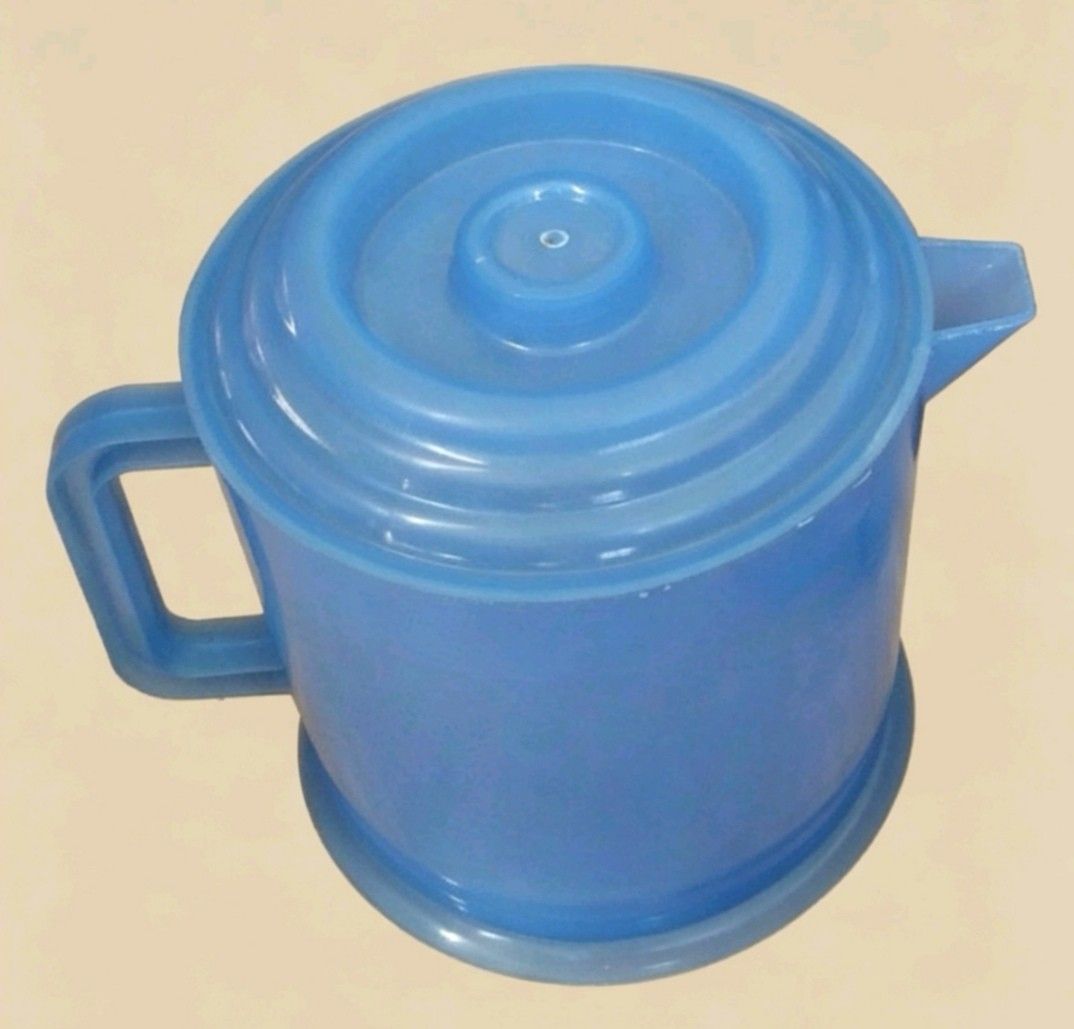 Thick Preloved Blue Pitcher (Approximately 2 Liters Capacity) (Category: Pitchers & Dispensers) located in Manila. Submitted by amne.hub (Listing ID 1441522676, Image 1). Description: Approximately 2 Liters water capacity Color blue For kitchen or dinning use #pitcher #thick #blue #water #storage.