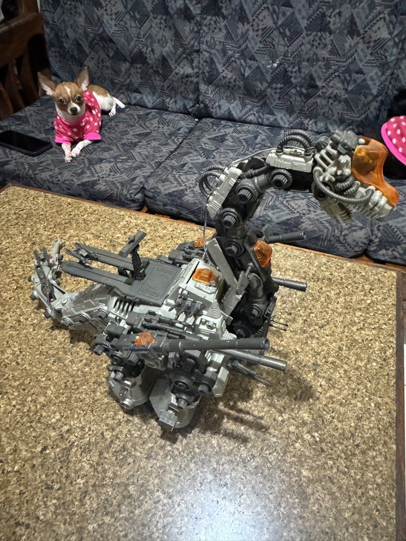Tomy Zoids Ultrasaurus (no box) (Category: Gundam & Model Kits) located in Quezon City. Submitted by yeyeng_25 (Listing ID 1441518991, Image 2). Description: - Kotobukiya HMM Zoids Berserk Fury model kit - Large and highly detailed build - Features numerous weapons and articulation points - Translucent orange parts for a striking look - Excellent display piece for Zoids enthusiasts - **Note:** Box and instructions are NOT included..