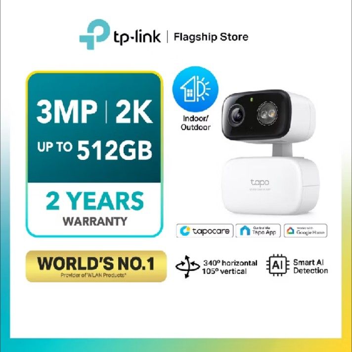 TP-Link Tapo 3MP 2K Indoor/Outdoor Security Camera