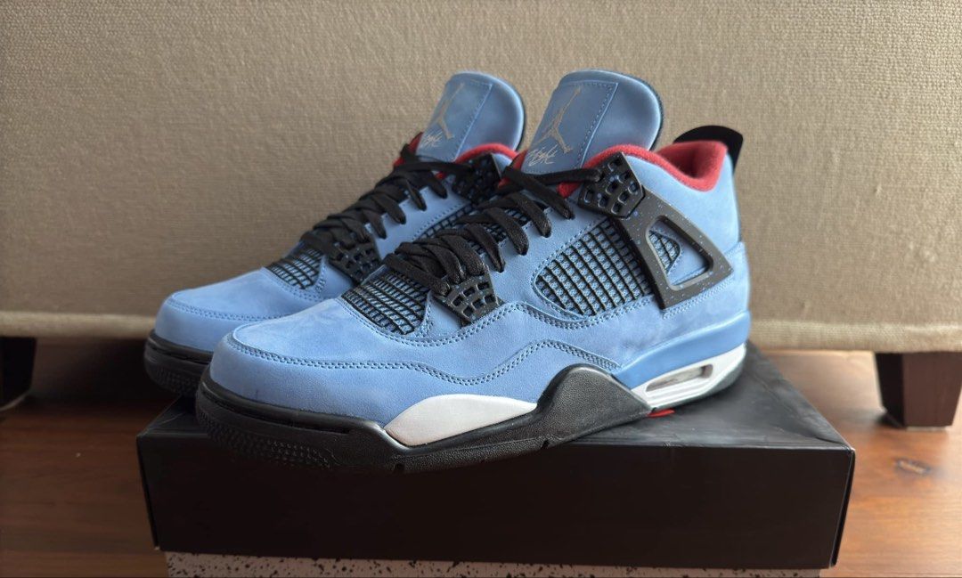Travis Scott x Air Jordan 4 'Cactus Jack' (Category: Sneakers) located in Calamba. Submitted by lglm07 (Listing ID 1441421703, Image 1). Description: Brand New Jordan 4 Cactus Jack Size 10.5 OG all / complete w box Php 40k Gh loc.