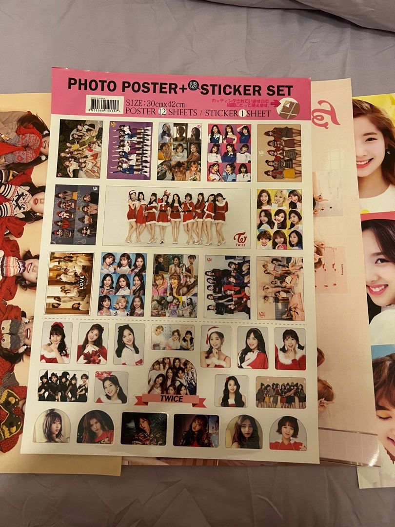 Twice group posters (Category: Art & Prints) located in Singapore. Submitted by watte (Listing ID 1441576737, Image 1). Description: $1 ea - poster $2 ea - sticker 6 pieces + 1 sticker set take all $5 .