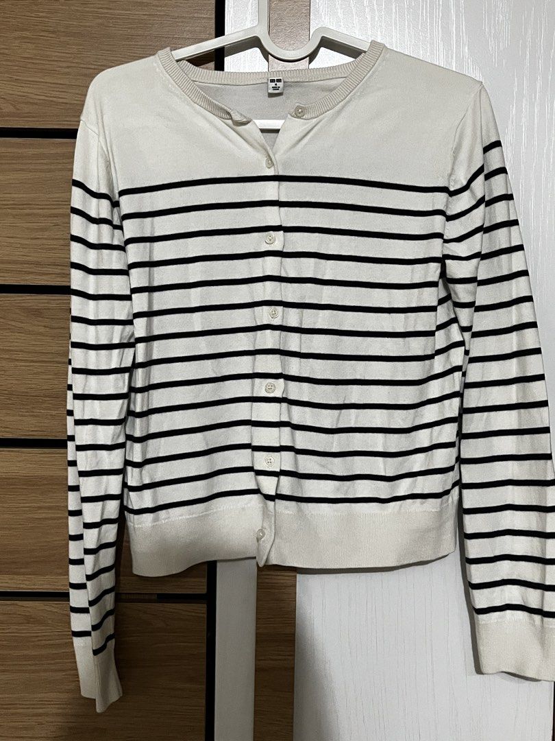 [SOLD]Uniqlo striped cardigan (Category: Coats, Jackets and Outerwear) located in Manila. Submitted by shopthevintage (Listing ID 1441529130, Image 1). Description: pm for more details .